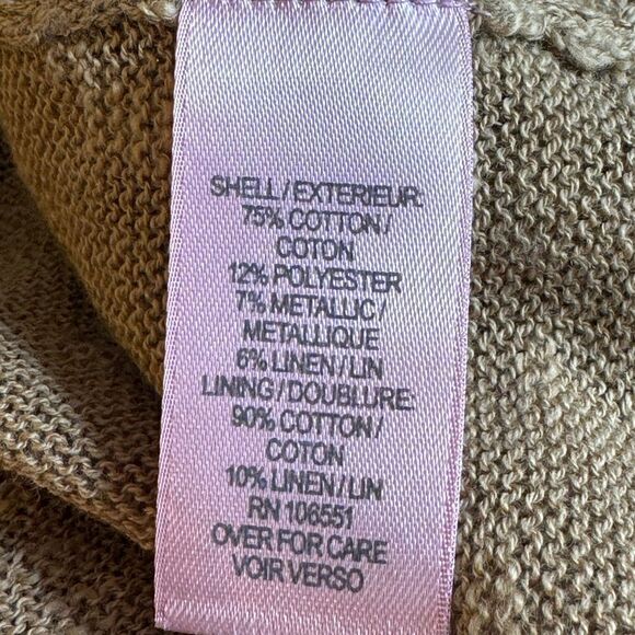 Calypso St. Barth Dress Womens Sz L Annelies sweater Knit one shoulder Metallic - Picture 11 of 11